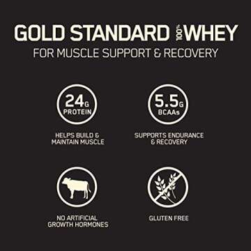 OPTIMUM NUTRITION Gold Standard 100% Whey Protein Powder, Chocolate Peanut Butter, 3.3 Pound