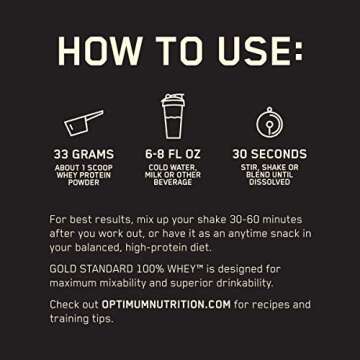 OPTIMUM NUTRITION Gold Standard 100% Whey Protein Powder, Chocolate Peanut Butter, 3.3 Pound