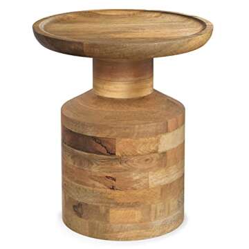 SIMPLIHOME Haynes Wooden Accent Table - Natural Finish