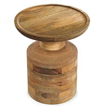SIMPLIHOME Haynes Wooden Accent Table - Natural Finish
