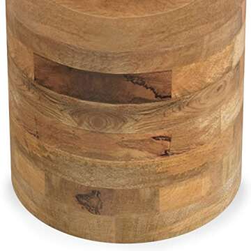 SIMPLIHOME Haynes Wooden Accent Table - Natural Finish