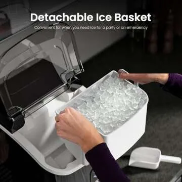 Kismile Portable Nugget Ice Maker for Home & Office