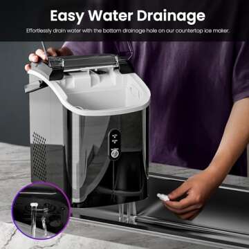 Kismile Portable Nugget Ice Maker for Home & Office