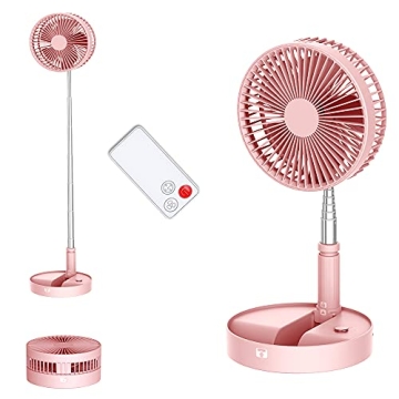 UN UNITEDTIME Foldable Portable Travel Desk Fan with Remote