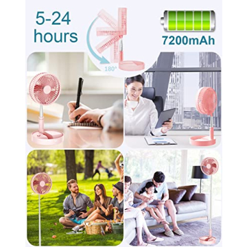 UN UNITEDTIME Portable Travel Fan with Remote Control