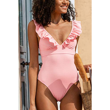 Stylish CUPSHE Women’s Pink One Piece Swimsuit