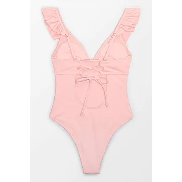 Stylish CUPSHE Women’s Pink One Piece Swimsuit