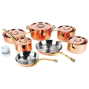 Mauviel M'200B 12-pc Copper Cookware Set - Exceptional Heat Distribution and Durability