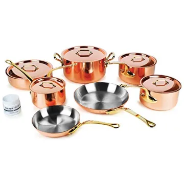 Mauviel M'200B 12-pc Copper Cookware Set - Exceptional Heat Distribution and Durability