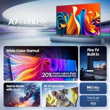 Hisense 50" Class A7 Series 4K Smart TV with Dolby Atmos