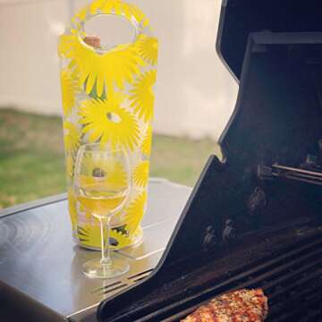 Portable Wine Chiller Bag - Cooler Tote uses Ice & Water, No Freezing Needed, Best Gift Bag for Wine Enthusiast, Women & Men, Take Wine to Go or Outdoors, Keep Wine Insulated on Patio & Pool