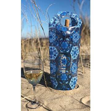 Portable Wine Chiller Bag - Cooler Tote uses Ice & Water, No Freezing Needed, Best Gift Bag for Wine Enthusiast, Women & Men, Take Wine to Go or Outdoors, Keep Wine Insulated on Patio & Pool
