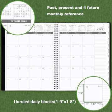 Monthly Planner 2025-2026 - JUL 2025 - DEC 2026 Monthly Planner/Calendar,18 Monthly Planner with Contacts & Passwords, 8.5" x 11" Planner 2025-2026, Thick Paper, Black