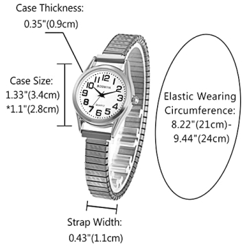 Stylish Women's Easy Reader Analog Watch - Gold/Silver Plated