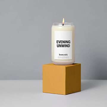 Homesick Scented Candles for Home (Evening Unwind) - 13.75 oz Long-Lasting Natural Soy Wax Blend Jar...