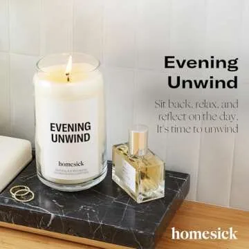Homesick Evening Unwind Candle - Relaxing Scented Soy Wax