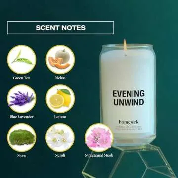Homesick Evening Unwind Candle - Relaxing Scented Soy Wax