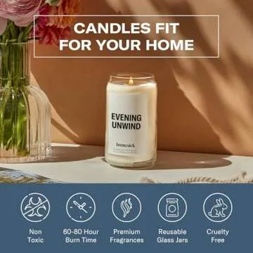 Homesick Evening Unwind Candle - Relaxing Scented Soy Wax