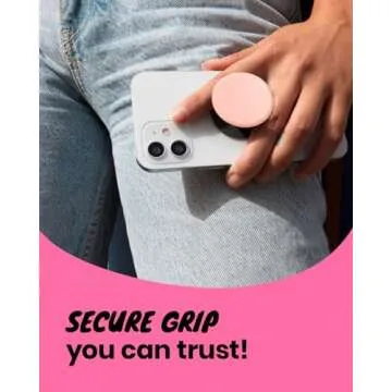 OnTheGrip Cute Solid Color Daisy Flower Design Collapsible Mobile Phone Grip Stand Holder for Smartphone Tablet Cell Phone Accessory (Pink)