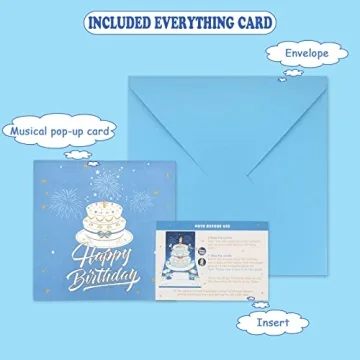 Enchanting 3D Musical Birthday Card with Lights and Fireworks