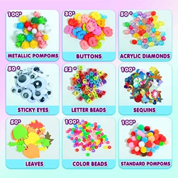 Arts Craft Supplies for Kids - 1000+ DIY Kit for Children
