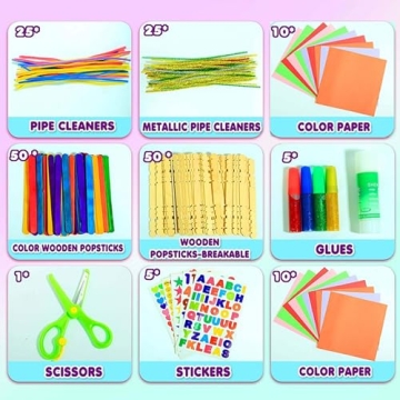 Arts Craft Supplies for Kids - 1000+ DIY Kit for Children