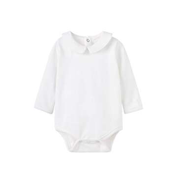 Pureborn Baby Girls Cotton Bodysuit - Stylish & Soft