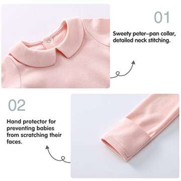 Pureborn Baby Girls Cotton Bodysuit - Stylish & Soft