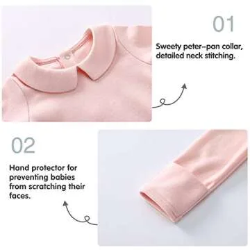 Pureborn Baby Girls Cotton Bodysuit - Stylish & Soft