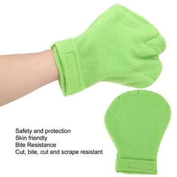 HEEPDD Sugar Glider Bonding Mitt, Bite Small Animals Bonding Calming Glove for Small Animal Sugar Glider Hedgehog Green