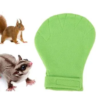 HEEPDD Sugar Glider Bonding Mitt, Bite Small Animals Bonding Calming Glove for Small Animal Sugar Glider Hedgehog Green
