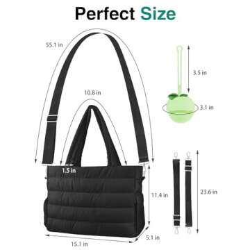 KUBYA Diaper Bag Tote, Baby Diaper Tote Bags Crossbody Hospital Bag Travel Large Mommy Bag, with Silicone Pacifier Case