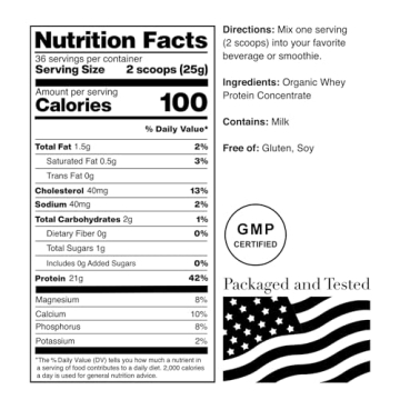 NorCal Organic Whey Protein - Pure, Grass-Fed Nutrition