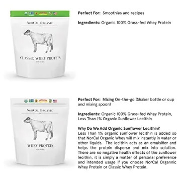 NorCal Organic Whey Protein - Pure, Grass-Fed Nutrition