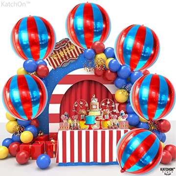Big Red and Blue Carnival Balloons for Parties