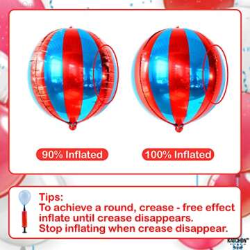 Big Red and Blue Carnival Balloons for Parties