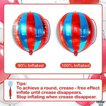 Big Red and Blue Carnival Balloons for Parties