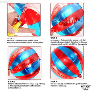 Big Red and Blue Carnival Balloons for Parties