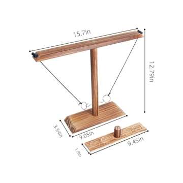 YWMSGM Ring Toss Games for Adults, Patio Decor, Yard Games, Outdoor Indoor Games, Wooden Hook and Ring Game for Bars, Home, Party, Christmas Games