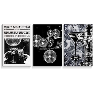 Trendy Disco Ball Canvas Wall Art for Funky Spaces