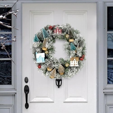 Fraser Hill Farm 24-in. Snowy Christmas Wreath for Your Home