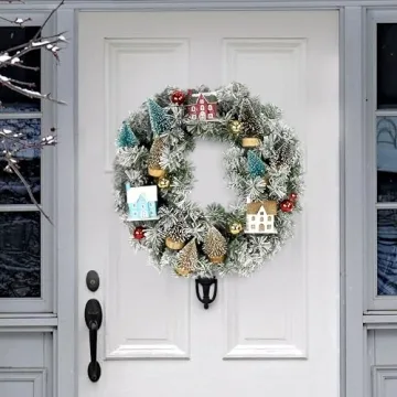 Fraser Hill Farm 24-in. Snowy Christmas Wreath for Your Home