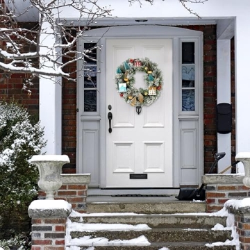 Fraser Hill Farm 24-in. Snowy Christmas Wreath for Your Home