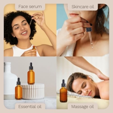 Bumobum 30ml Amber Glass Dropper Bottles with Labels