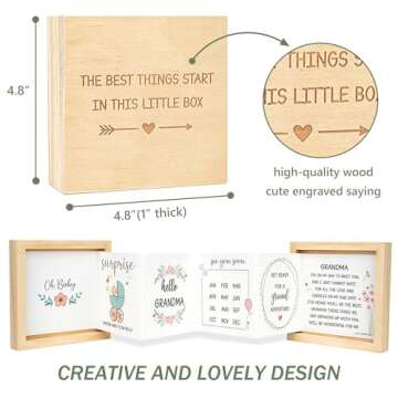 Blinking Stars Pregnancy Announcement for New Grandma First Time Gift, Promoted To Grandma Baby Anno...