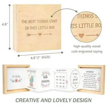 Blinking Stars Pregnancy Announcement for New Grandma First Time Gift, Promoted To Grandma Baby Anno...