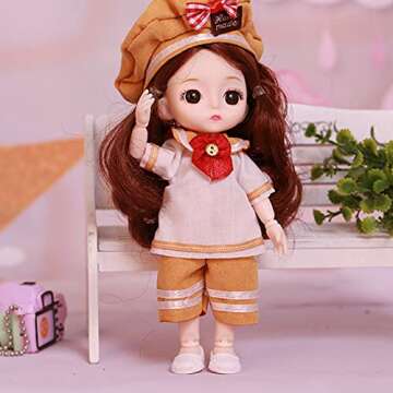 Albrost Mini Dolls Dress Clothes for 6 Inch Dolls | 8 Sets