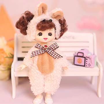 Albrost Mini Dolls Dress Clothes for 6 Inch Dolls | 8 Sets