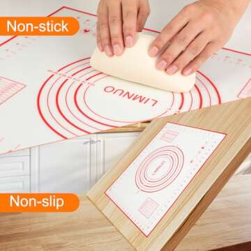 Durable Silicone Pastry Mat for Easy Baking and Rolling
