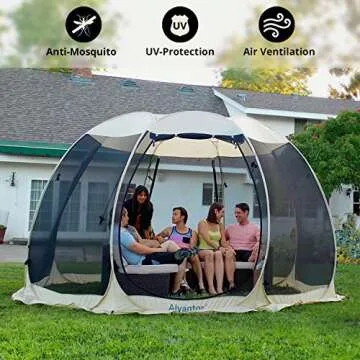 Alvantor Hexagonal Screen House 10'x10' - Easy Pop Up